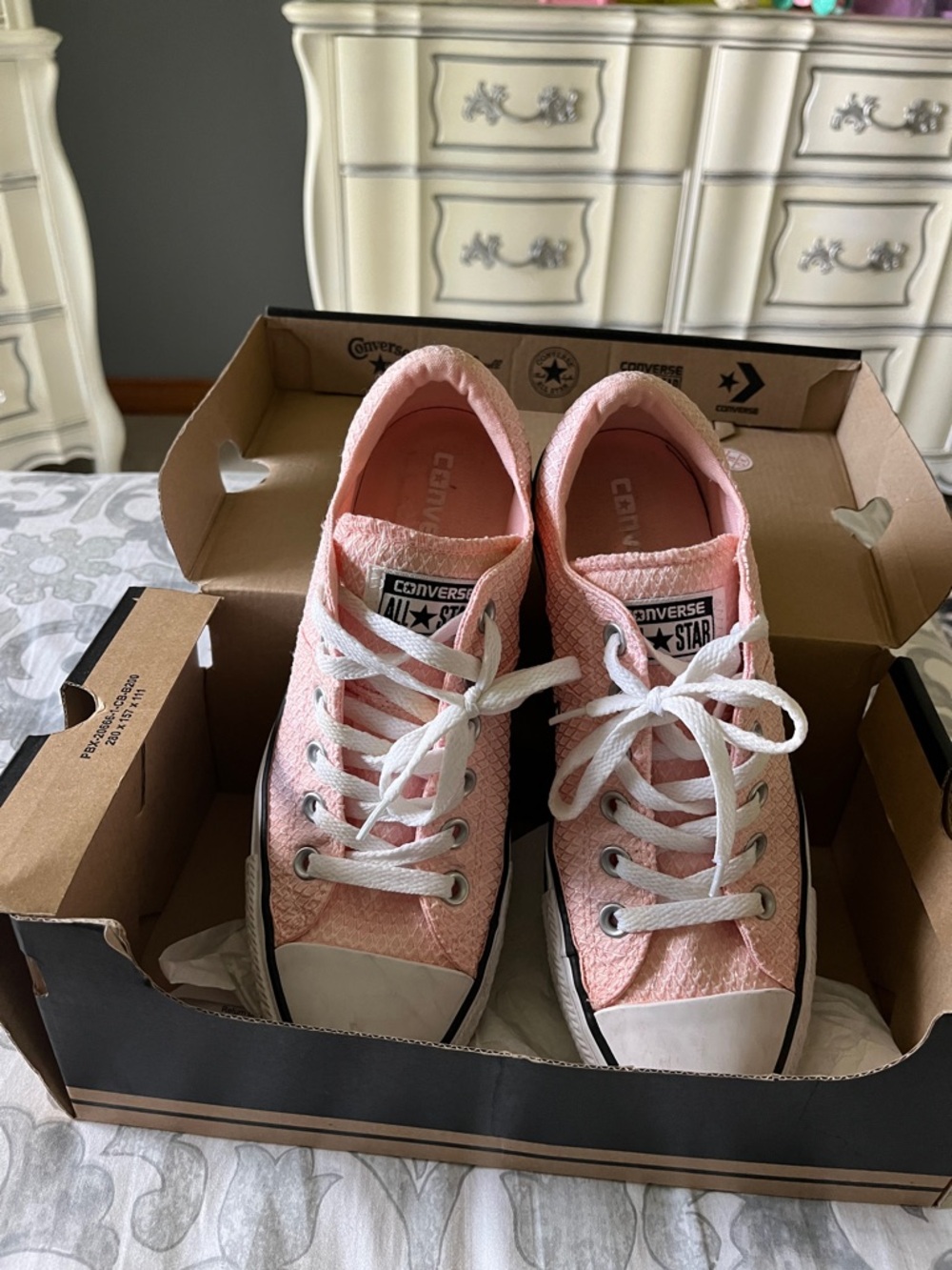 Converse Pink Low Top Sneakers with White Laces